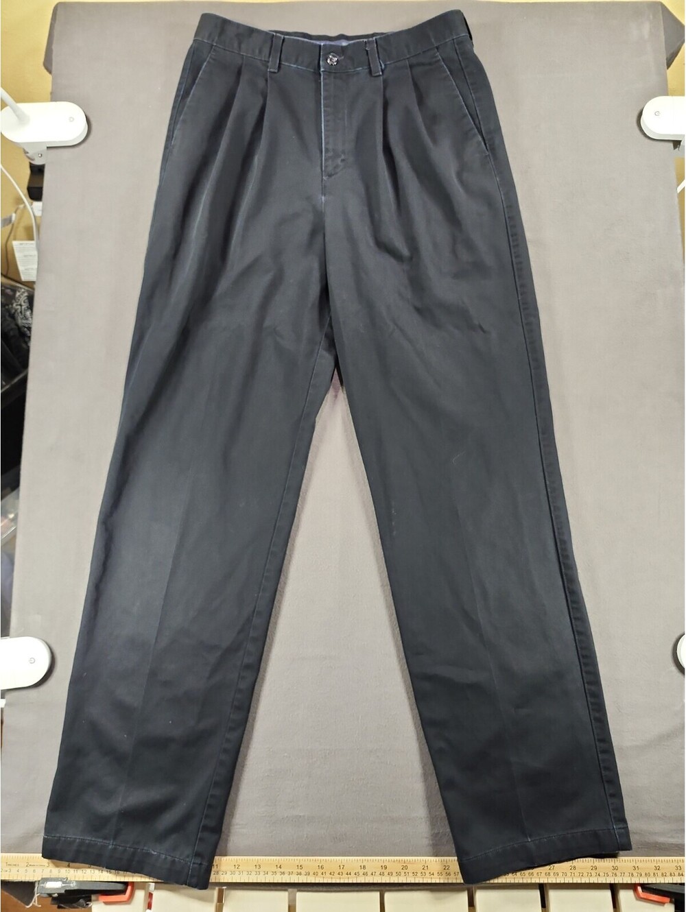 Dockers Nice Pants Mens 33x34 Black Slacks Workwear Durable 100% Cotton 0247